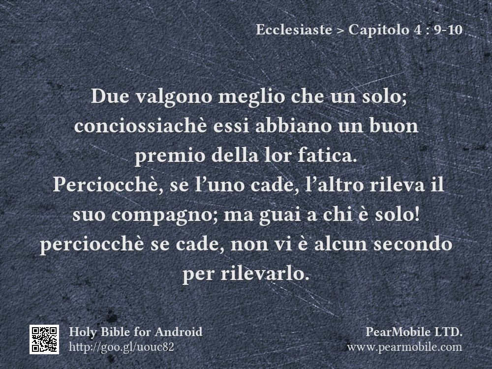 Ecclesiaste, Capitolo 4:9-10